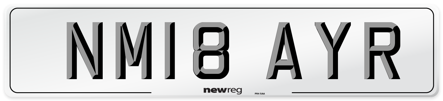 NM18 AYR Number Plate from New Reg